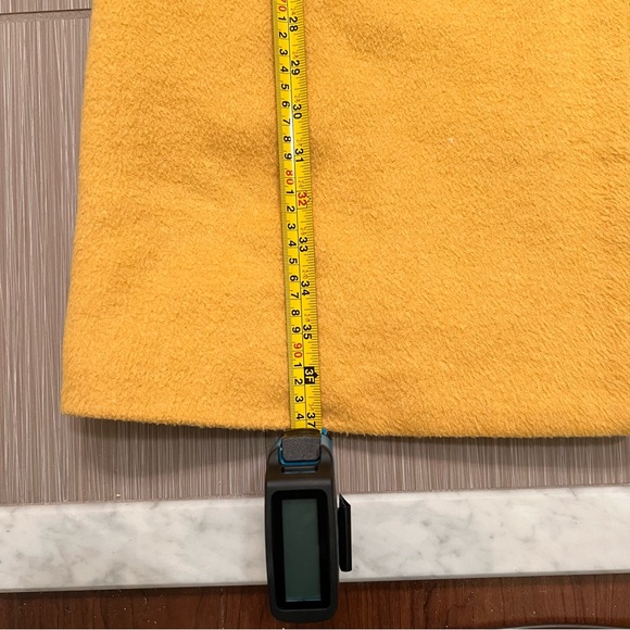 Mustard Yellow Winter Coat warm hooded hood small s cozy pockets gold golden - Picture 12 of 16